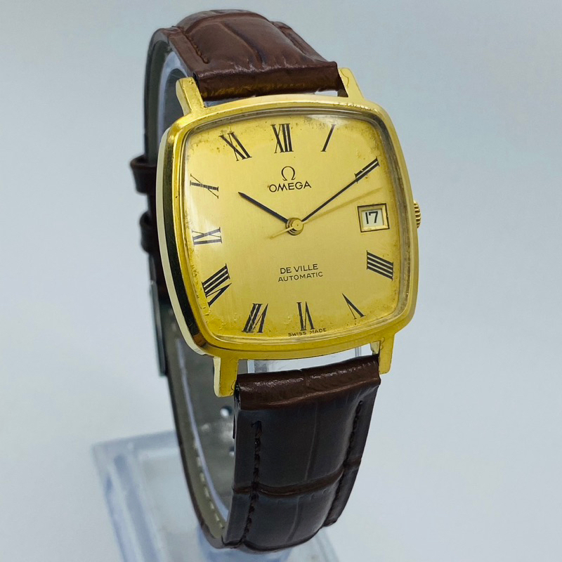 Jual Omega De Ville Automatic Date Roman Gold Plated Cal