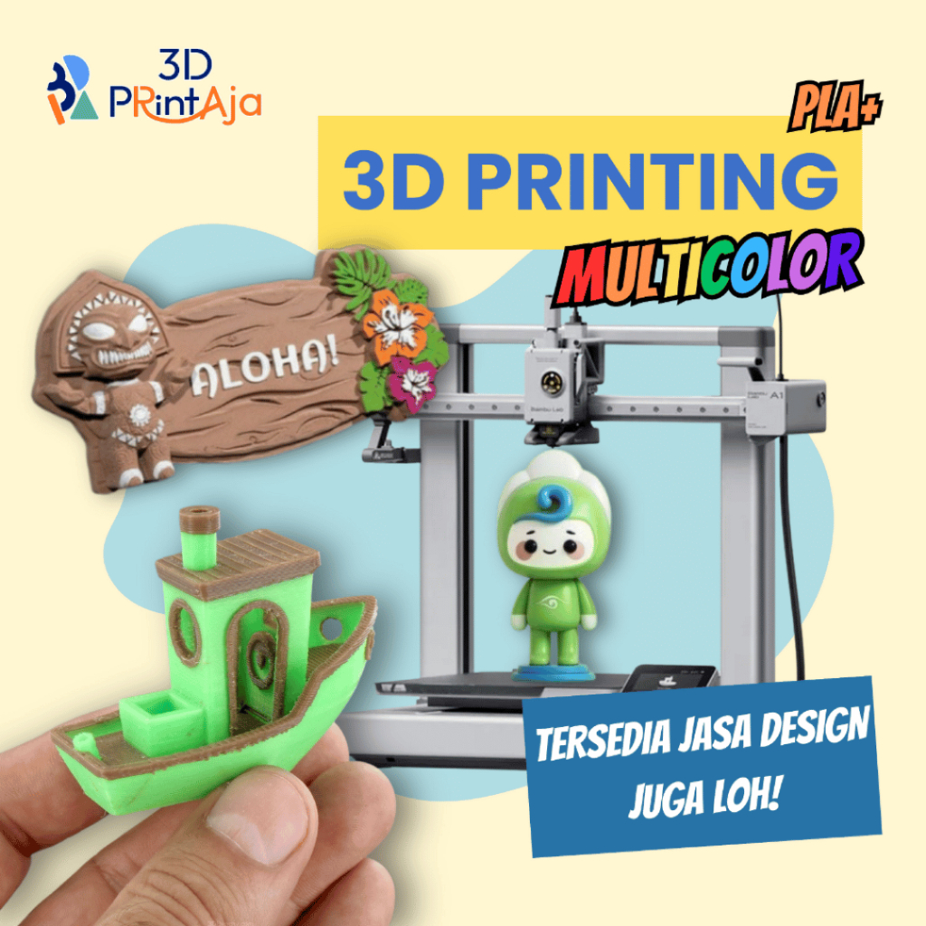 Jasa 3D Print Multicolor Warna Cetak Custom Dimensi Multiwarna Printing  Design