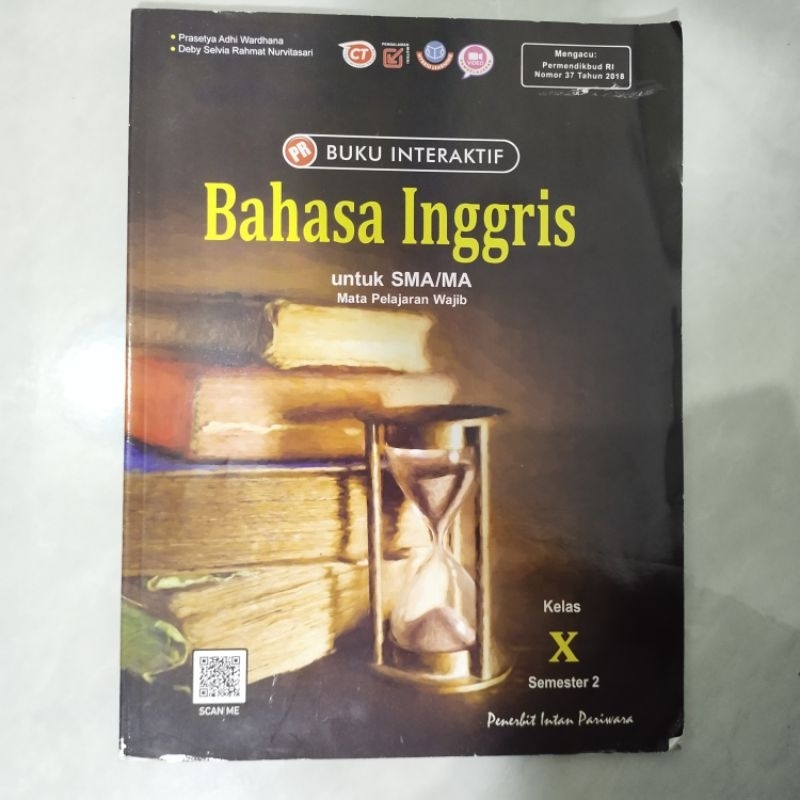Jual Buku Interaktif Bahasa Inggris SMA Kelas X Semester 2 Intan ...