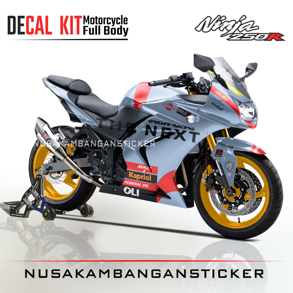 Jual DECAL STICKER NINJA 250 KARBU LIVERY GRESINI RACING FULLBODY