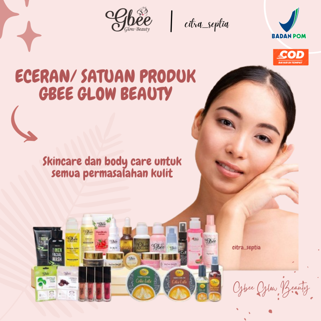 Jual ECERAN | SATUAN GBEE GLOW BEAUTY | SKINCARE BPOM | PERAWATAN WAJAH
