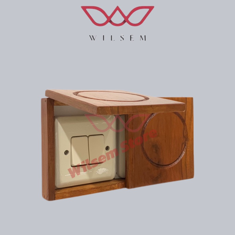 Jual frame saklar estetik kayu jati | Shopee Indonesia