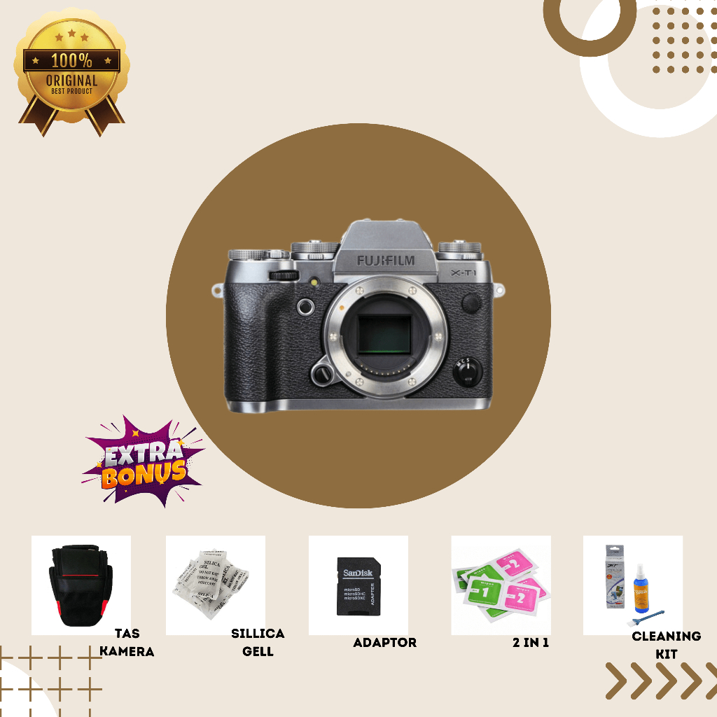 Jual [KAMERA MIRRORLESS] FUJIFILM XT1 GRAPHITE SILVER EDITION MULUS