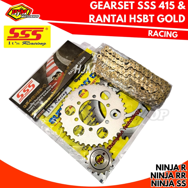 Jual GEARSET SSS 415 NINJA RR / NINJA R / NINJA SS & RANTAI SSS 415
