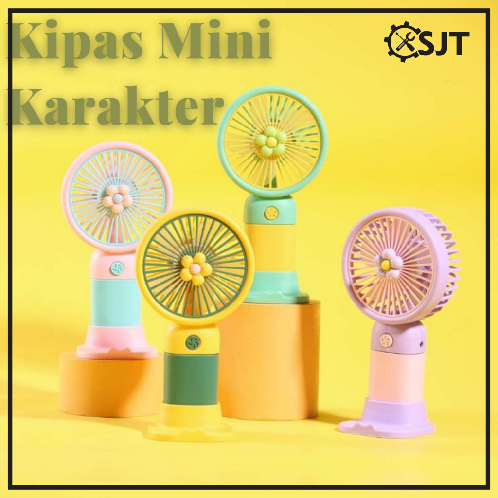 Jual SJT - Kipas Angin Karakter Mini Portable USB Karakter/ Bunga ...