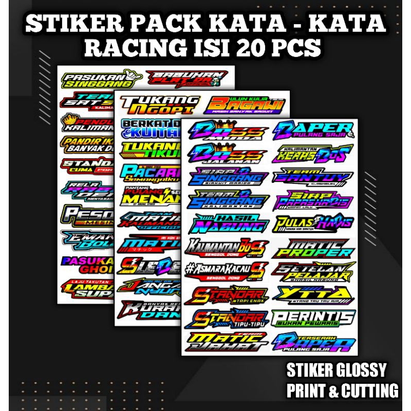 Jual Stiker Pack Kata Kata Viral Isi 20 Pcs Terbaru | Shopee Indonesia