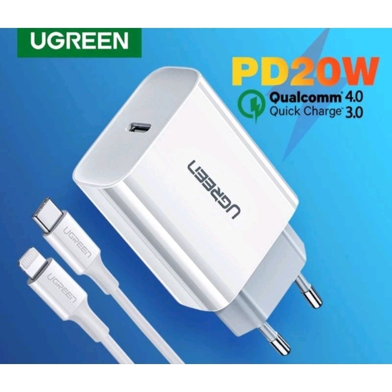 Jual UGREEN Charger 20W USB C FAST CHARGER For IP / iPad / iPod C TO ...