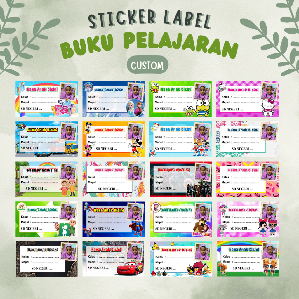 Jual Sticker label buku pelajaran custom | Shopee Indonesia