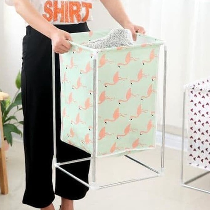 Jual Special Edition Keranjang Baju Cucian Stand Baju Kotor Laundry Basket Tempat Baju Yzt