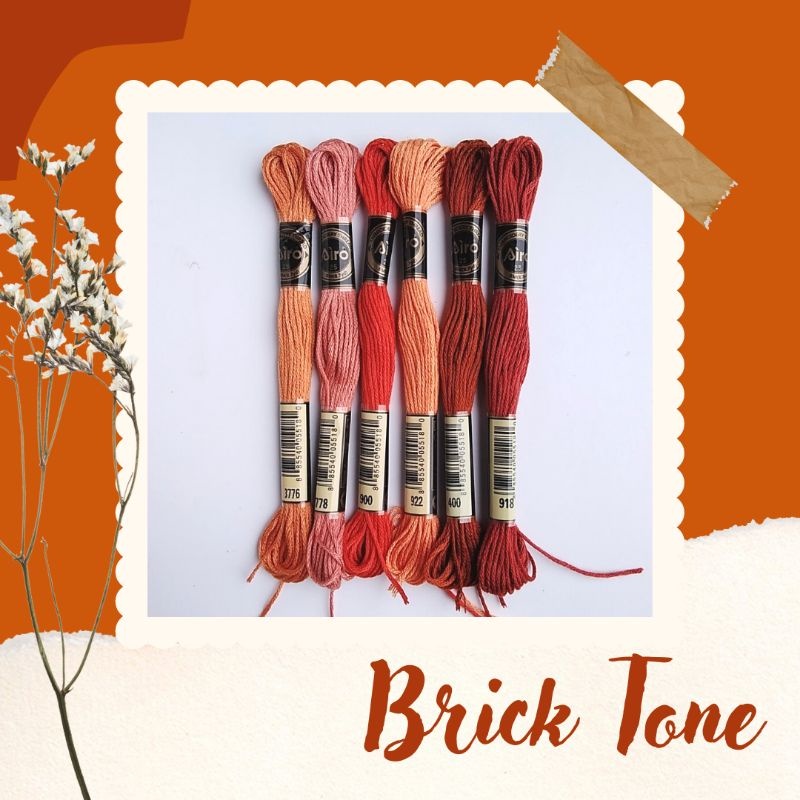 Jual Benang Sulam Airo | Embroidery Thread | BRICK/MERAH BATA | Shopee ...