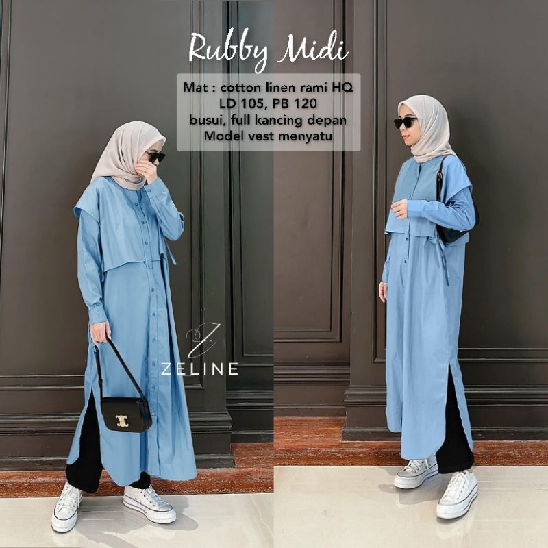 Jual Terbaru Rubby Midi Dress Bahan Linen Rami Premium By Zeline Wear-Midi  Dress Muslim Korean Style-Casual Midi Linen Polos-Midi Dress Katun Linen  Rami | Shopee Indonesia