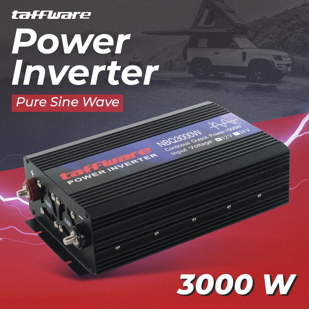 Jual Taffware Power Inverter Mobil Pure Sine Wave DC 12V 24V to AC 220V ...