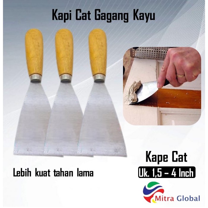 Jual Kapi cat gagang kayu / Kape Cat Gagang Kayu / Kape Plat / Scraper ...