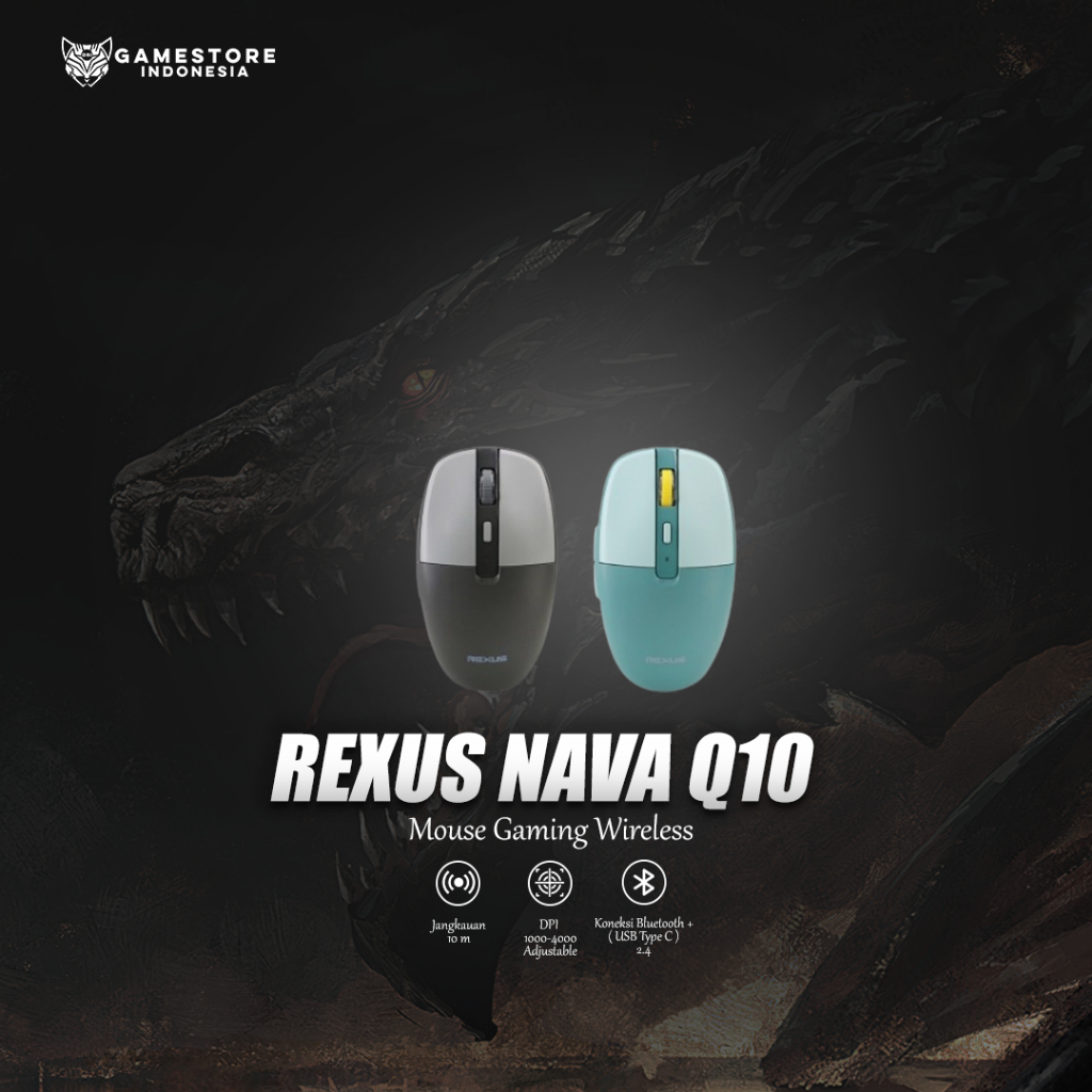 Jual Rexus Mouse Gaming Wireless Bluetooth Nava Q10 | Shopee Indonesia