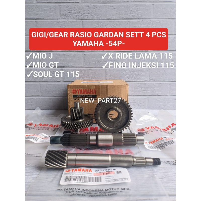 Jual Gigi/Gear rasio gardan (54P) isi 4 pcs Mio J/Mio GT/Soul GT 115 ...