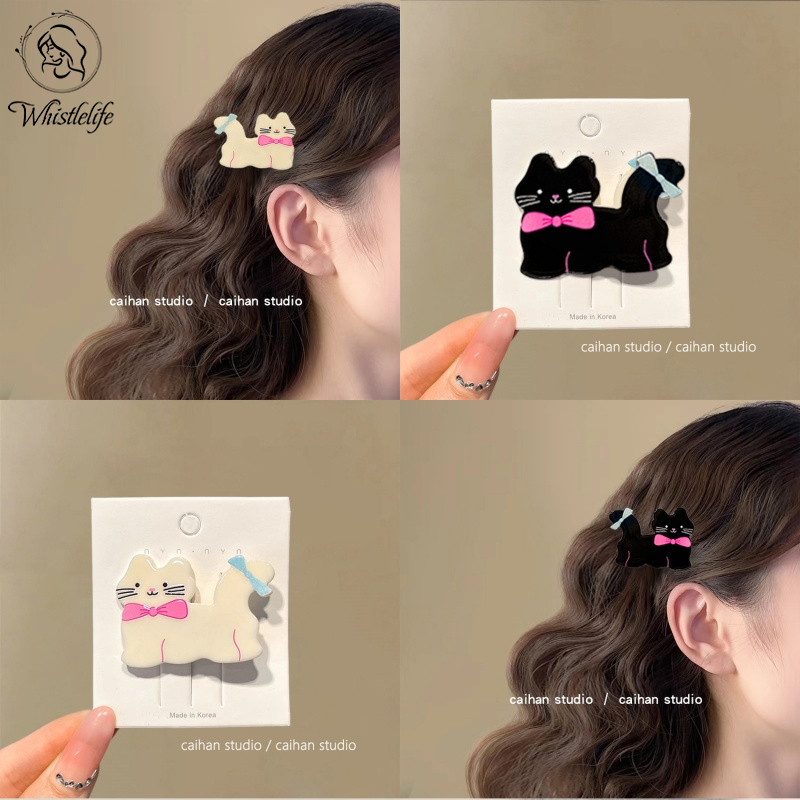 Jual COD Jepit Rambut Kucing Kartun Klip Poni Dahi Lucu Korea Wanita ...