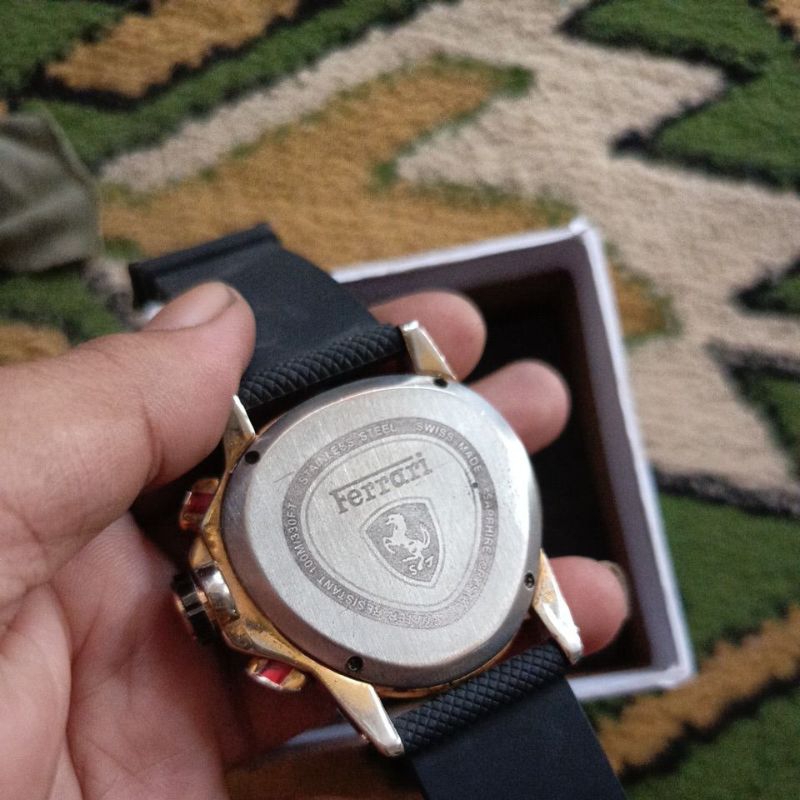 Jual Jam Tangan Automatic Chronograph Ferrari preloved second bekas ...