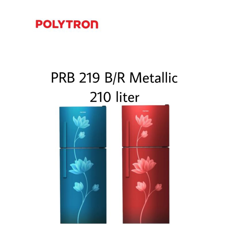 Jual kulkas 2 pintu polytron PRM 219 (R/B) Metallic 210Liter | Shopee ...