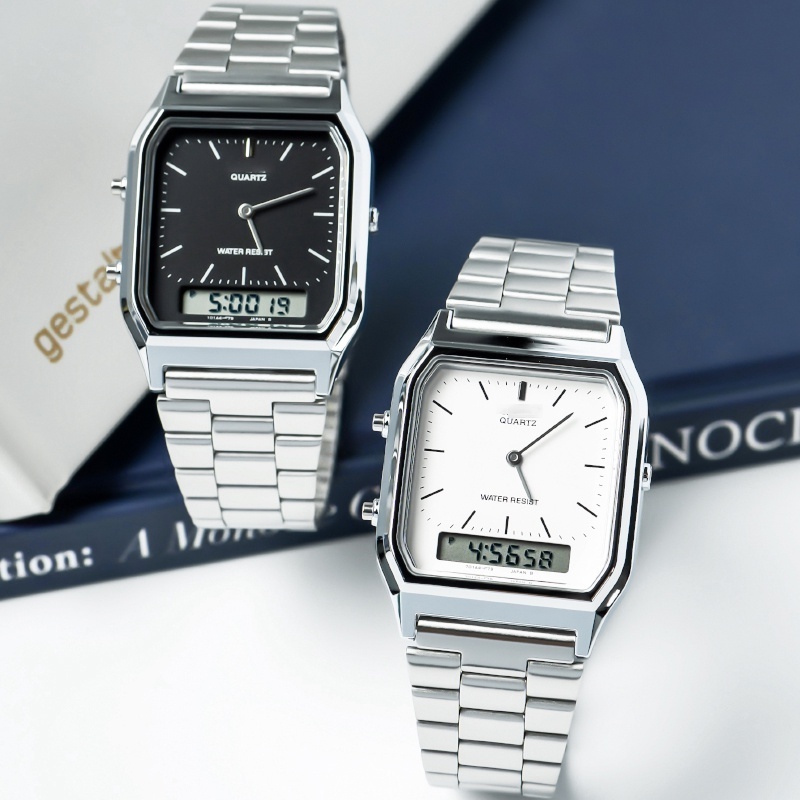 Jual 【Casio AQ-230】Promotional Watch Pointer Dual Display Casio Retro ...