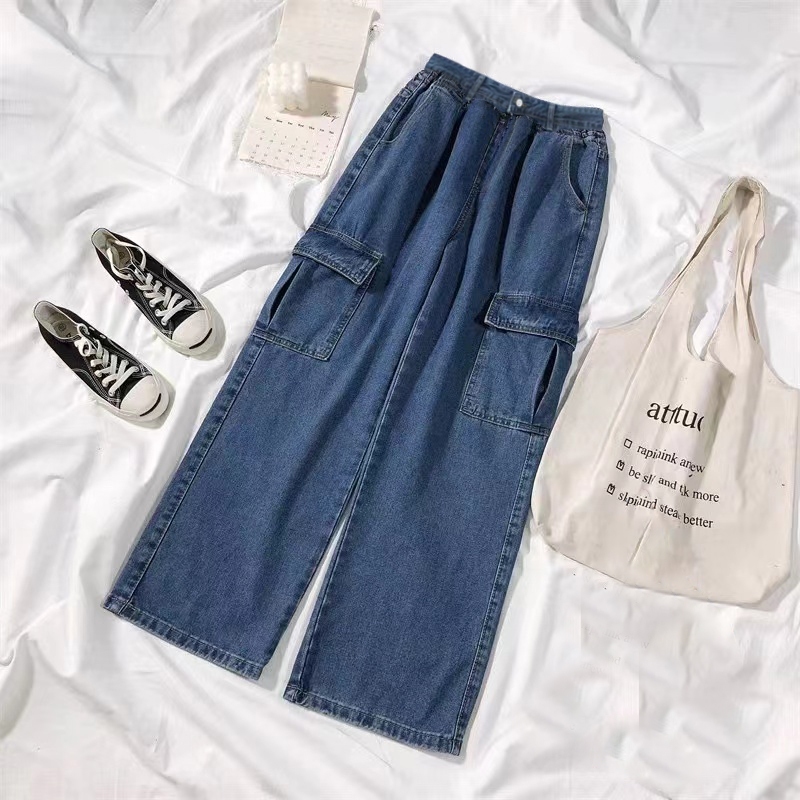 Jual Rekomendasi COD Celana Jeans Wanita Kamuflase Highwaist Straight ...