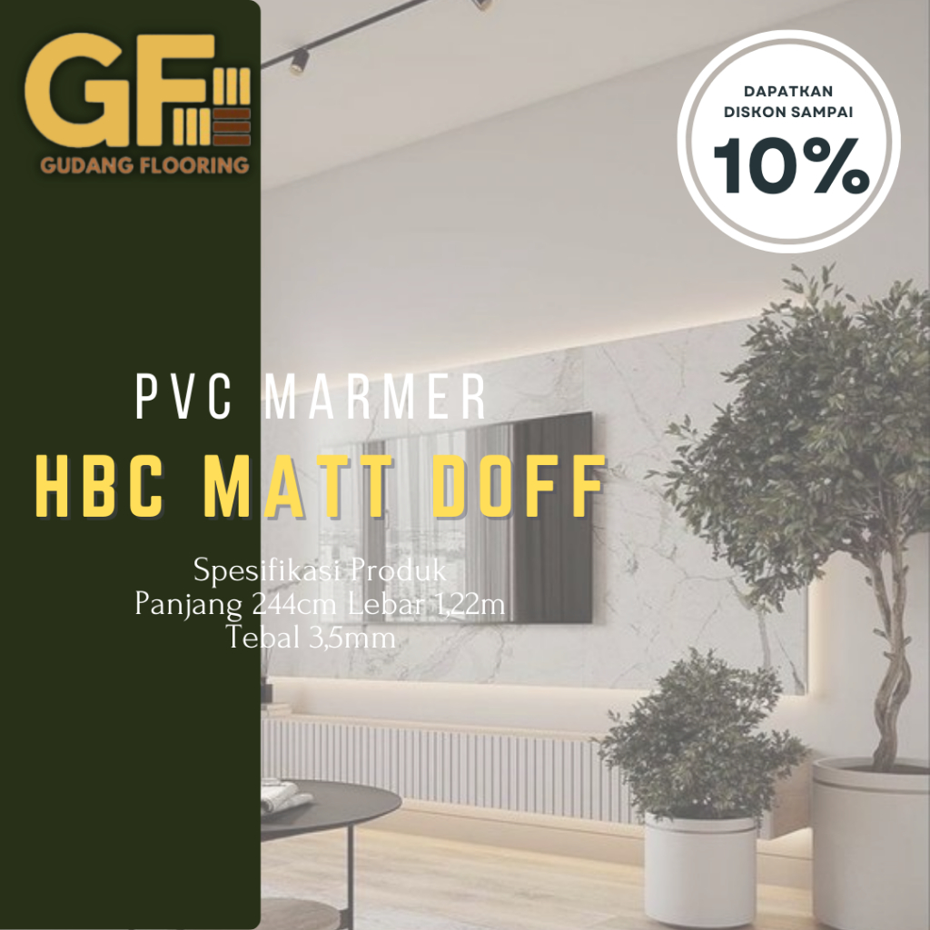 Jual MARMER PVC 122 X 244 X 3.5MM / PVC MARMER HBC MATT DOFF / DECORASI ...