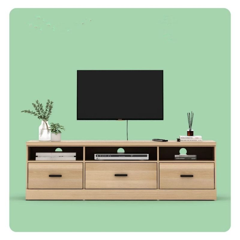 Jual BUFET TV TERBARU DENGAN 3 LACI RAK TV MODERN MEJA TV MINIMALIS RAK ...