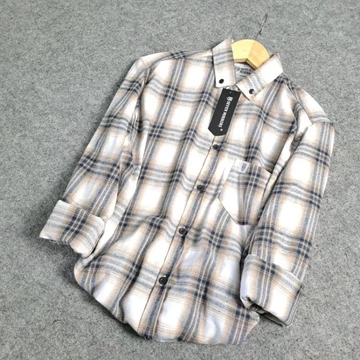 Kemeja Flanel Lengan Panjang Unisex Pria Wanita Kemeja Flanel Coklat Pria Premium Distro Lengan