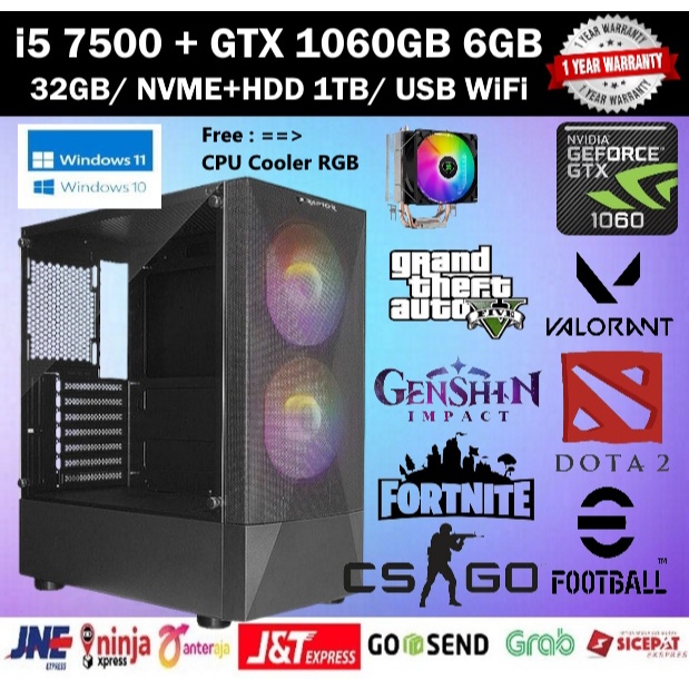 ゲーミングPC/i5 7500 GTX1060 16GB NVMe 256GB ゲーミングPC/i5 7500 GTX1060 16GB NVMe 256GB Gaming Desktop