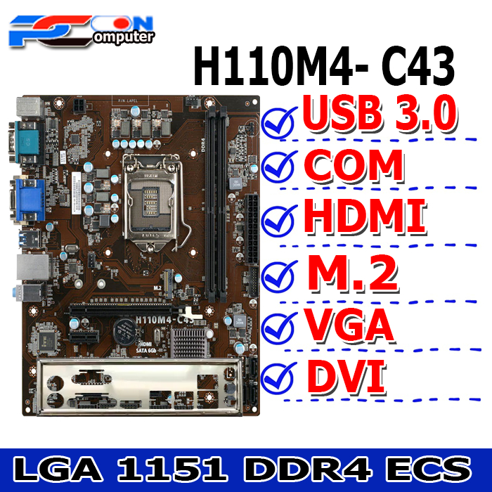 Jual Mobo Motherboard LGA 1151 H110 DDR4 ON BOARD Shopee Indonesia