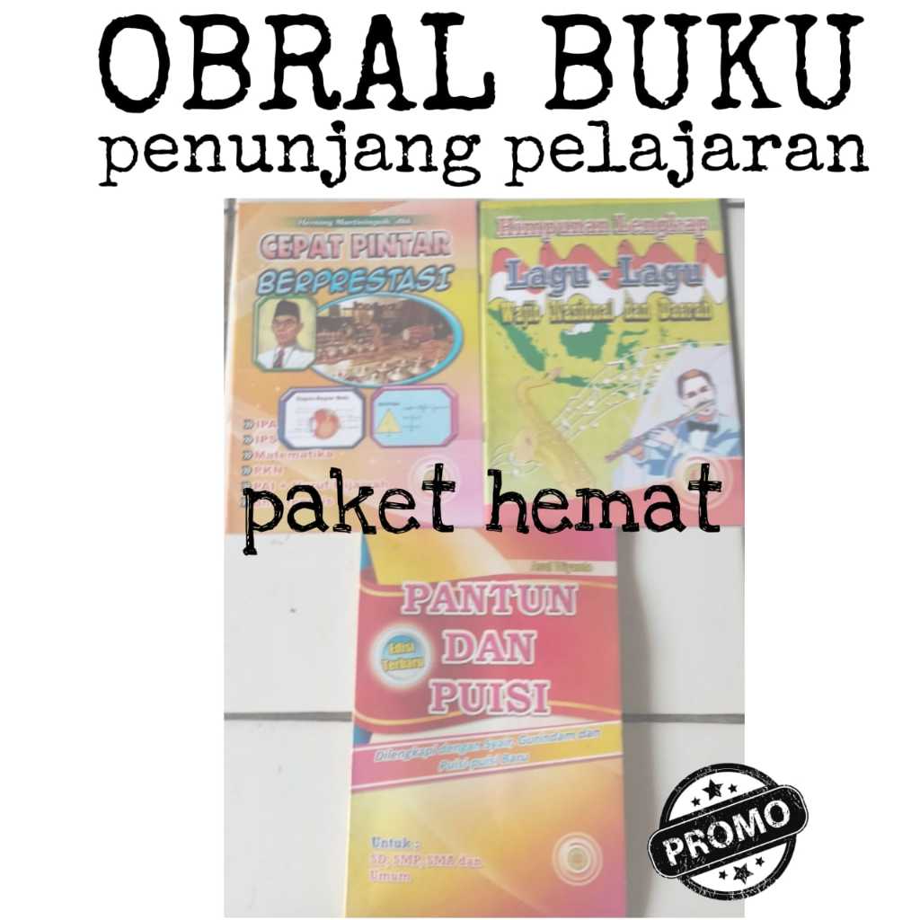 Jual PAKET HEMAT BELI 3 LEBIH MURAH/ BUKU PANTUN PUISI/ LAGU WAJIB ...