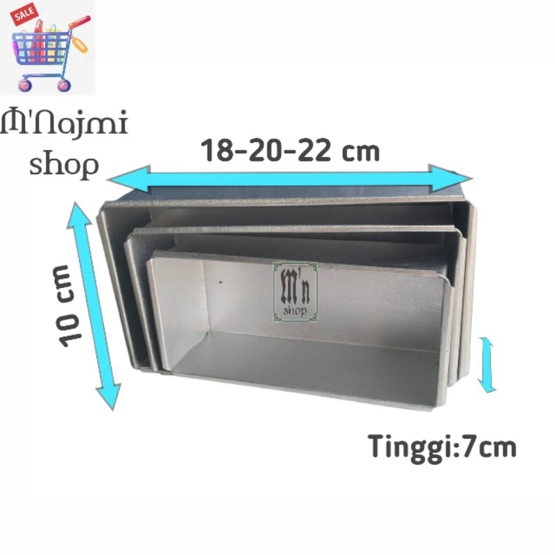 Jual {Harga Satuan}LOYANG ROTI TAWAR atau Brownies ukuran 18-20-22x6cm ...