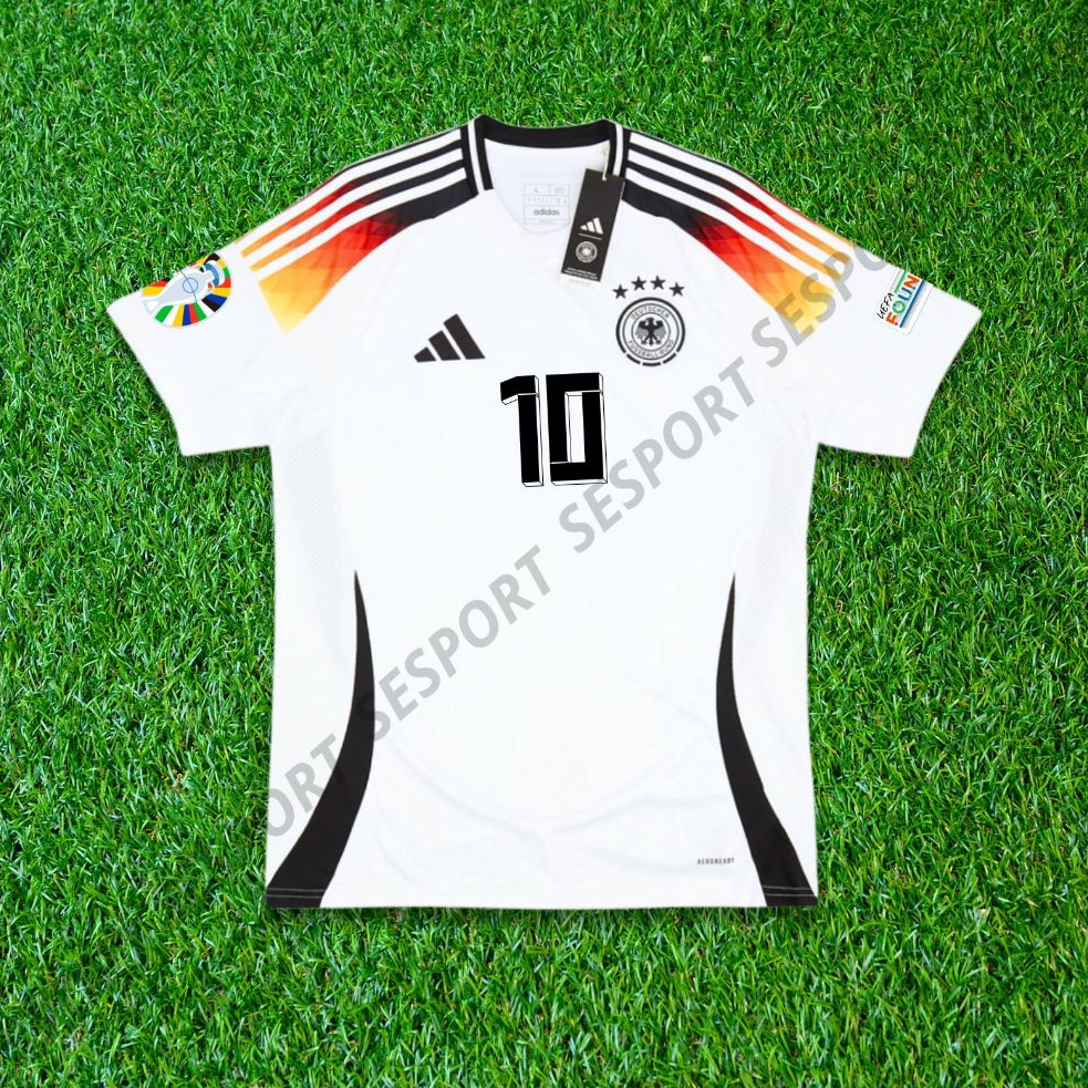 Jual JERSEY JERMAN HOME EURO 2024 BAJU BOLA GERMANY PUTIH PIALA EROPA ...