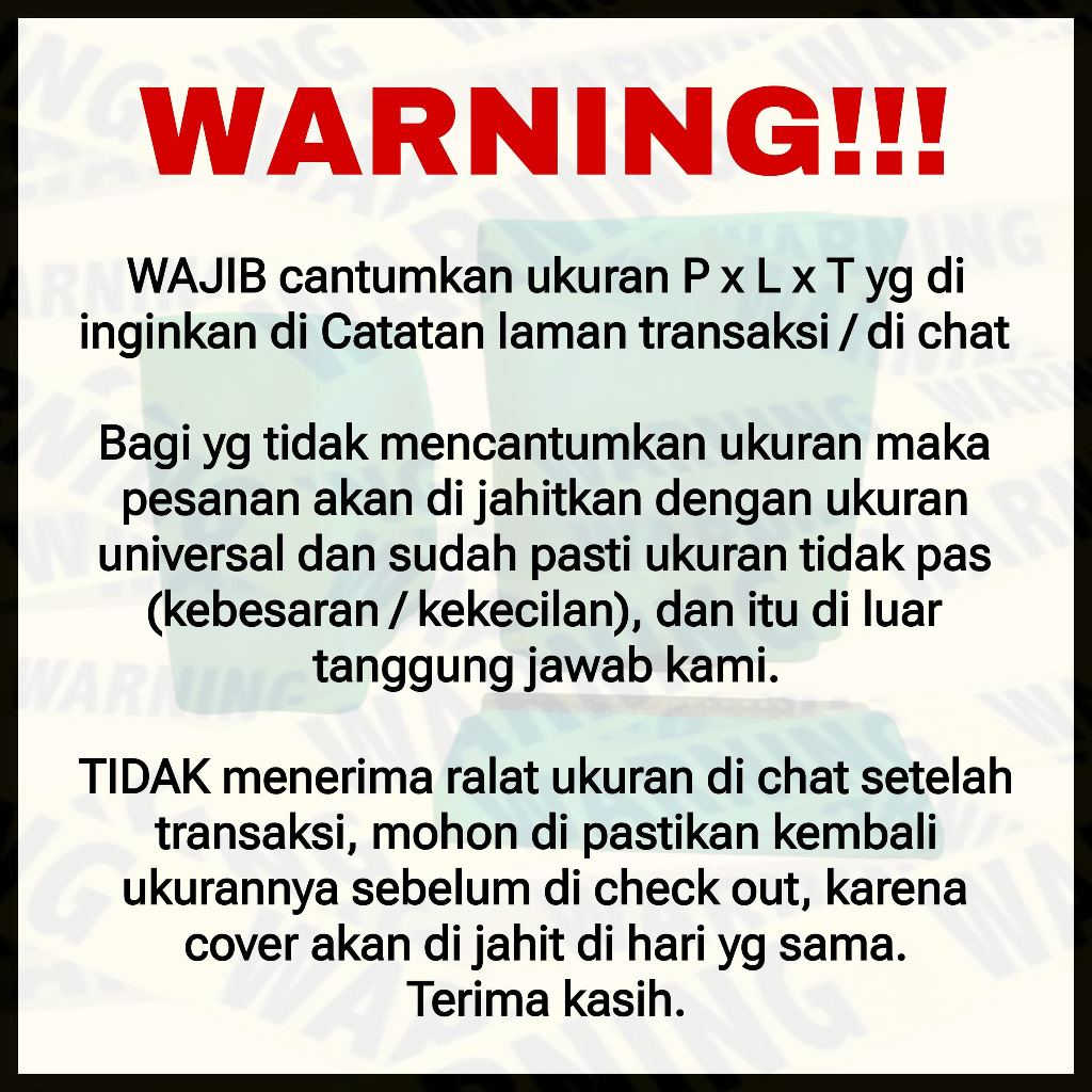 Jual [PRE ORDER] Cover Kotak Waterproof bisa CUSTOM Ukuran for Indoor ...