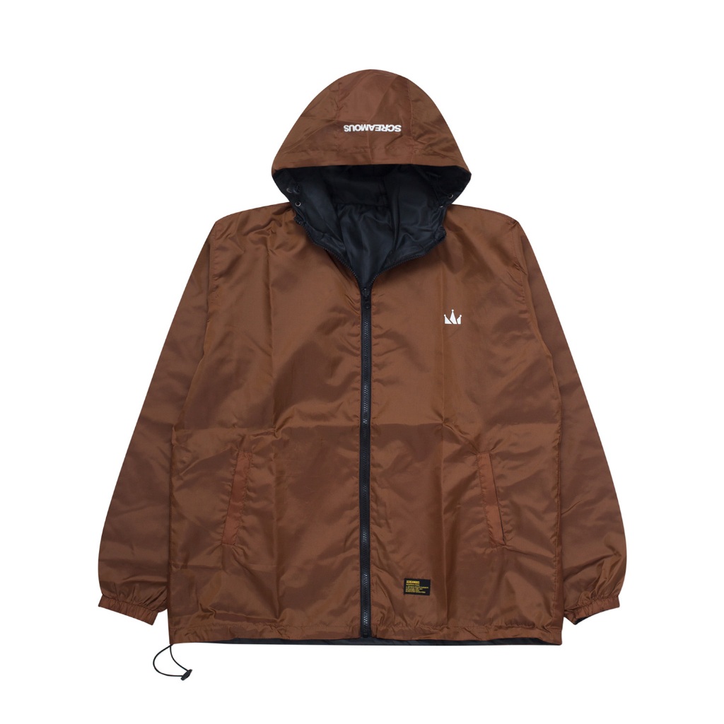 Jual Screamous Reversible Jacket ARILE DARK BROWN - BLACK | Shopee ...