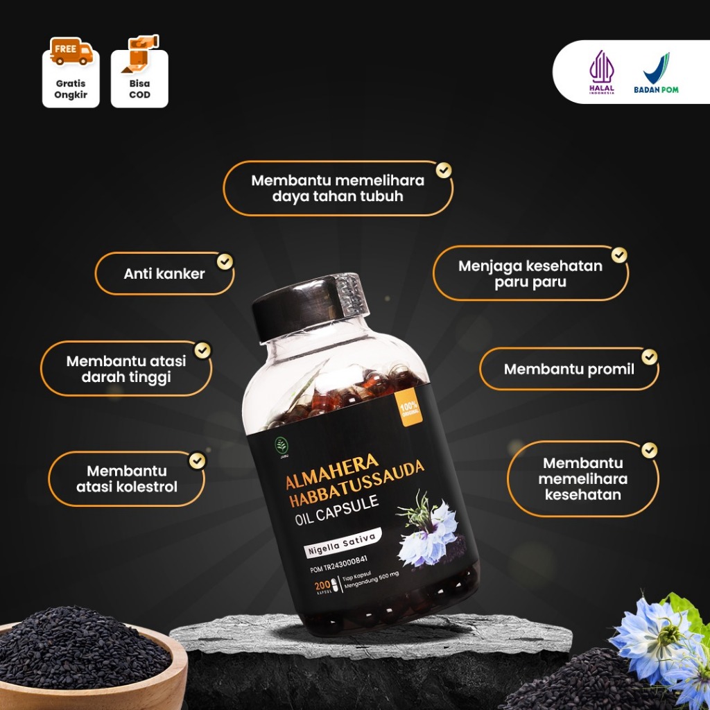 Jual ALMAHERA - Habbatussauda Oil Minyak Jinta Hitam Black Seed 200 ...