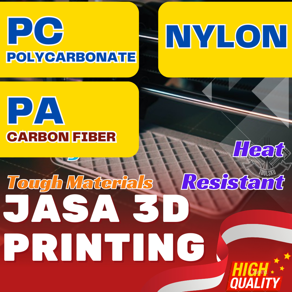 Jual Cetak 3D Printing / Objek 3D / 3 Dimensi Bahan Polycarbonate