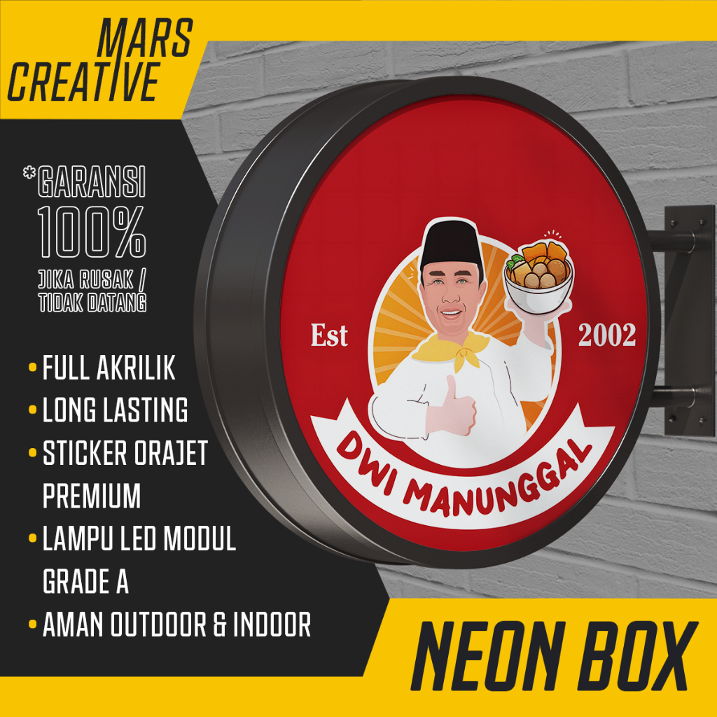 Jual PALING LARIS ! NEON BOX FULL ACRYLIC – Variasi 60 x 90 cm 1 Sisi ...