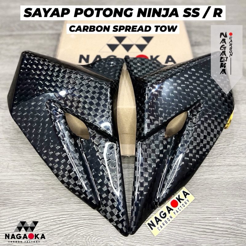 Jual SAYAP POTONG NINJA SS R CARBON KEVLAR COVER RADIATOR KARBON ...