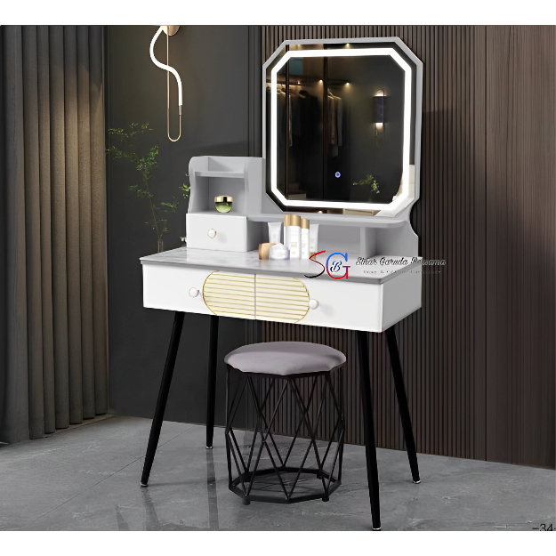 Jual MEJA RIAS IMPORT KACA PETAK LAMPU LED DENGAN DESAIN MODERN DUDUKAN ...