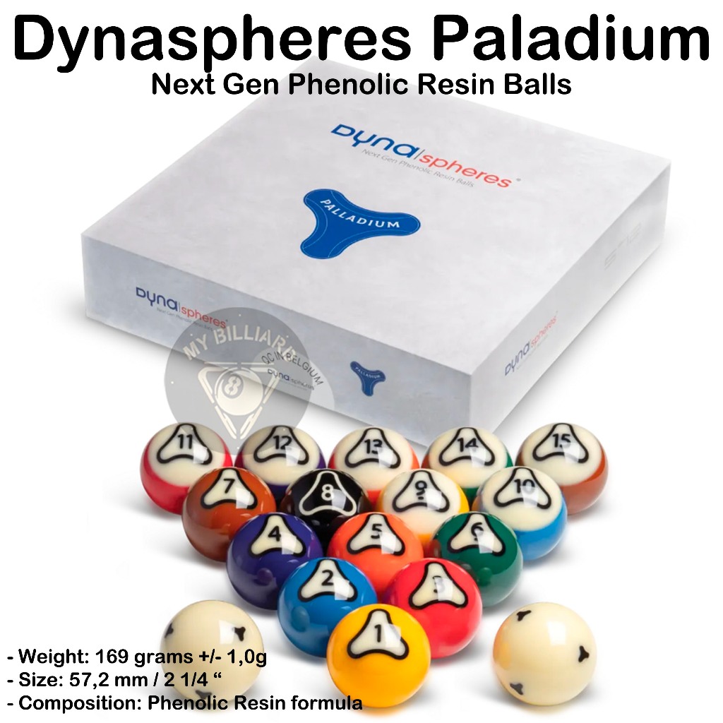 Jual Bola Billiard DYNASPHERES Paladium Phenolic Resin 57.2mm Billiard ...