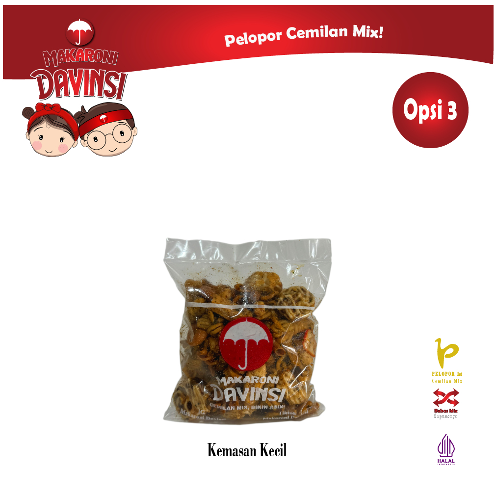 Jual Davinsi Cemilan Mix Kemasan Kecil Opsi 1 Makroni Small Pack