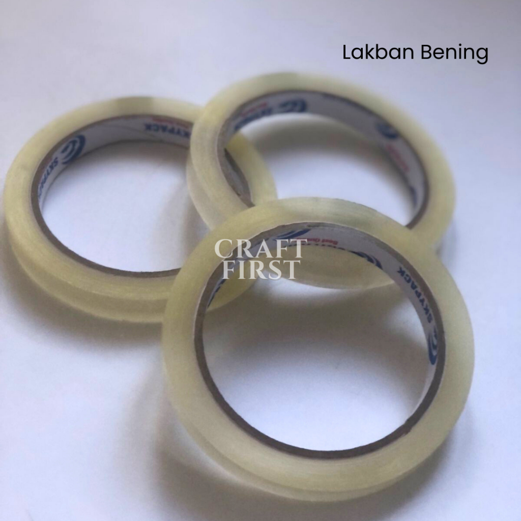 Jual Craft First - Lakban/Solasi/Selotip Bening 1.2 cm | Shopee Indonesia
