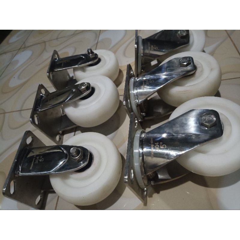 Jual Roda set tanpa bracket Tahan Panas 140 drajat C/ Roda Penolik ...