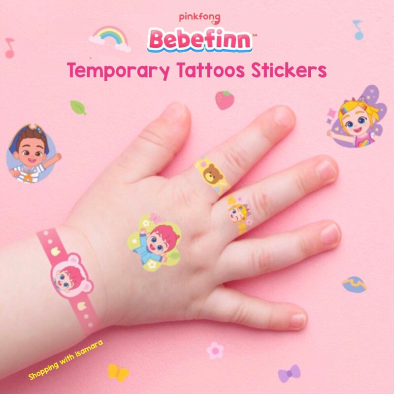 Jual Pinkfong Bebefinn Tattoos Stickers / Skin Sticker | Shopee Indonesia