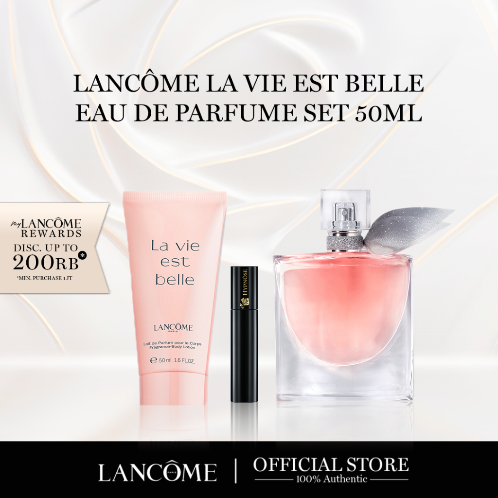 Jual Lancome La Vie Est Belle Eau De Parfume Set 50ml Shopee Indonesia