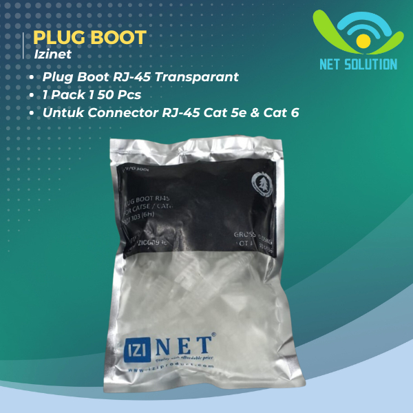 Jual Plug Boot RJ45 Trasparant IZINET ISI 50 pcs | Shopee Indonesia