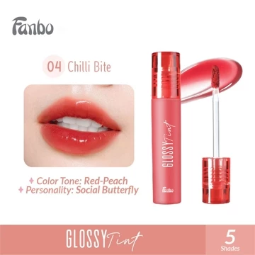 Fanbo Glossy Tint Dengan Sunflower Dan Chamomile Oil