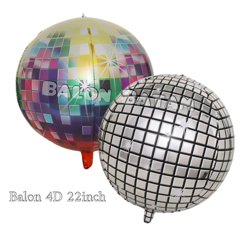 Jual Balon Foil 4D 22inch Motif Disco Rainbow | Shopee Indonesia
