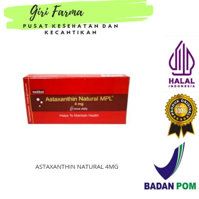 Jual Astaxanthin Natural MPL 4 MG Isi 18 Kapsul / Menjaga Kesehatan
