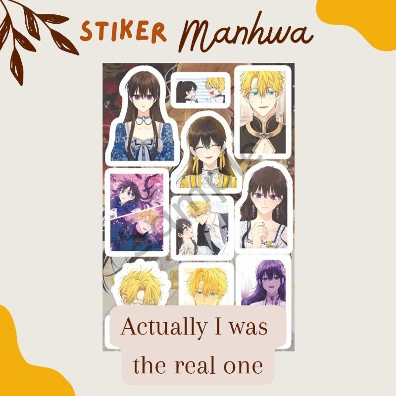 Jual Sticker Manhwa Actually I was the real one A6 Waterproof Keira ...